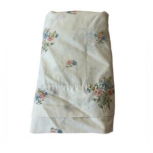 Vintage 90s Cottage-core Floral JC Penney Flowers Full Flat Sheet